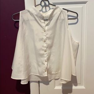 White button up blouse